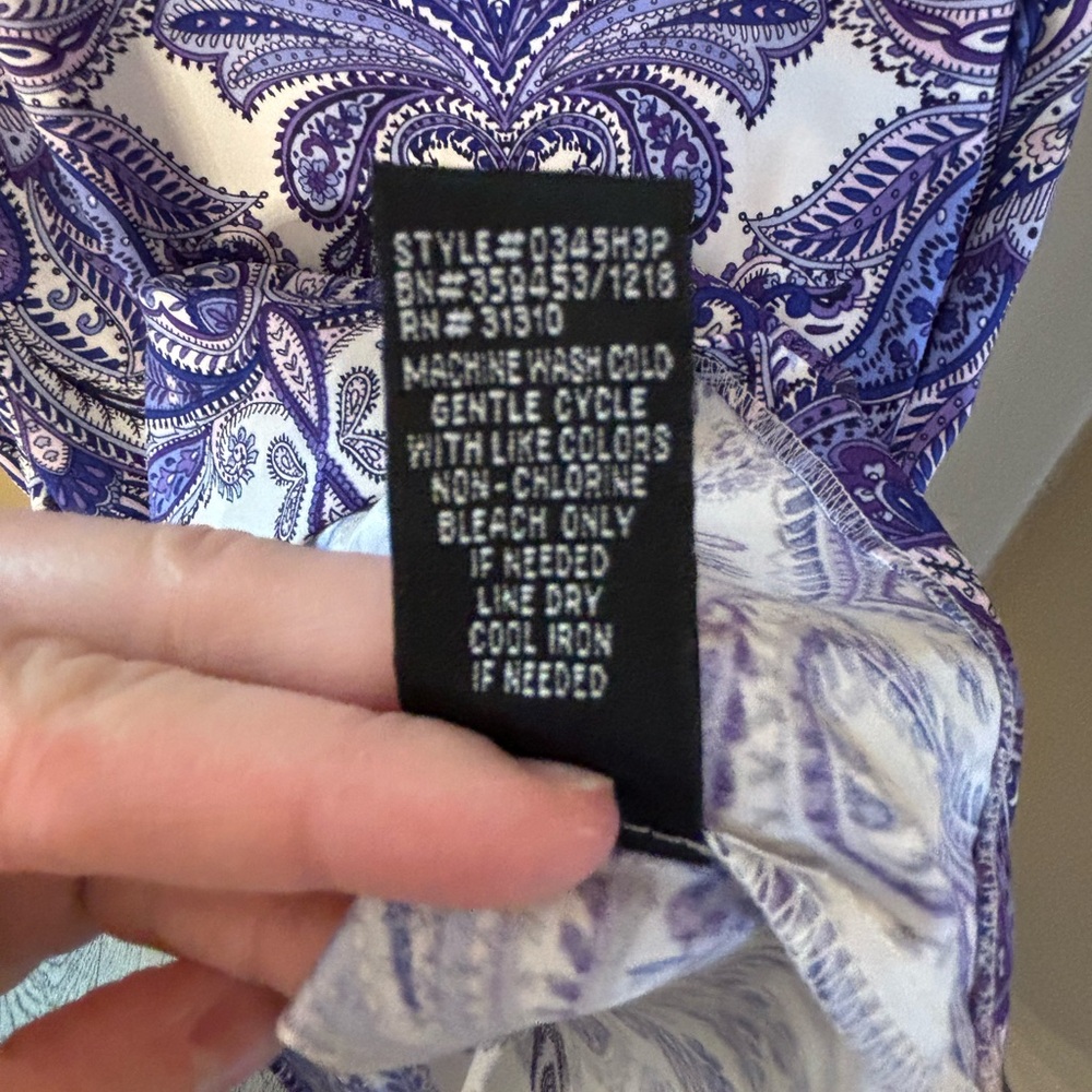 Alyx Purple white Paisley women’s dress 8 - Picture 6 of 9
